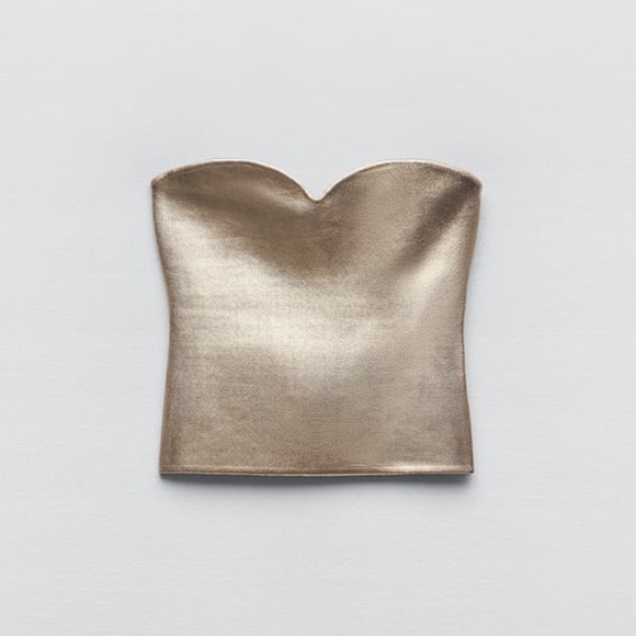 Zara KNIT BUSTIER TOP NWOT - Picture 3 of 4